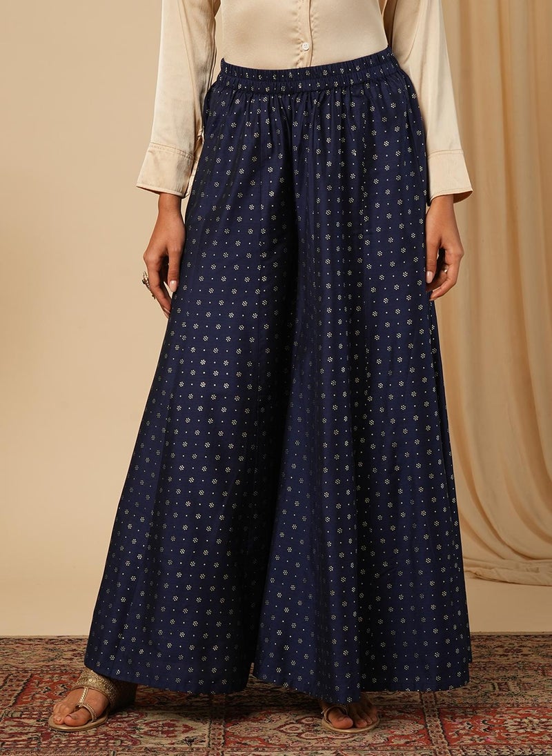 Globus Women Ethnic Motifs Printed Flared Ethnic Palazzos - Image 1